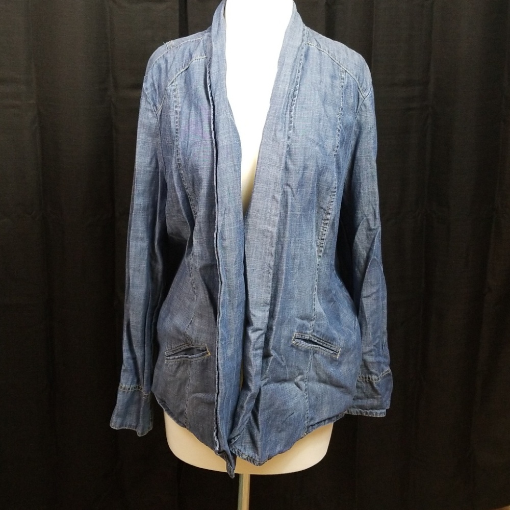 Chicos Platinum plus sized jean jacket